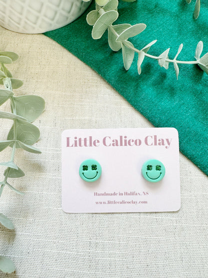 Happy Shamrock Studs