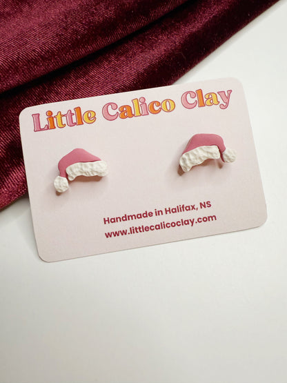Santa Hat Studs
