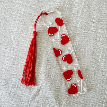 Heart Lollipop Acrylic Bookmark