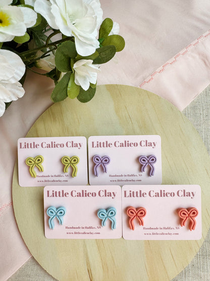 Embossed Bow Studs