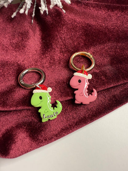 Holiday Dino Pet Tag
