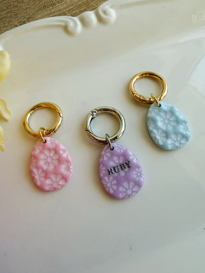 Floral Easter Egg Pet Tag