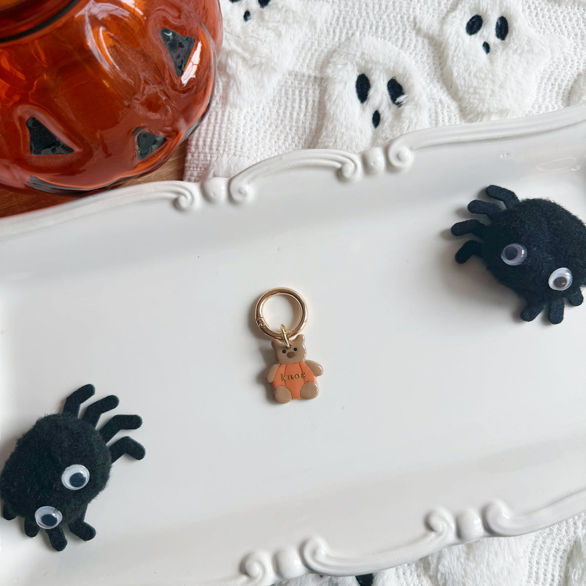 Pumpkin Bear Pet Tag