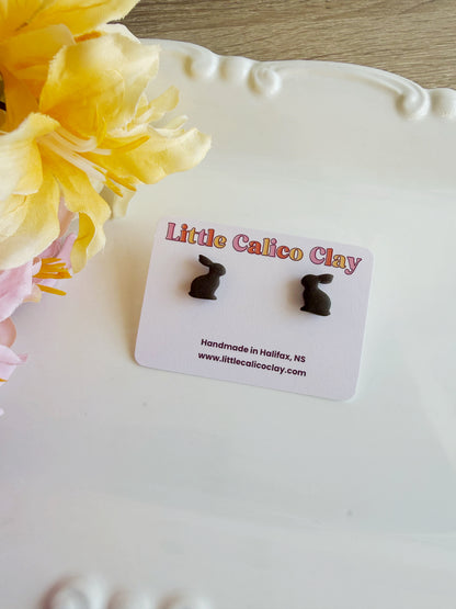 Chocolate Bunny Studs