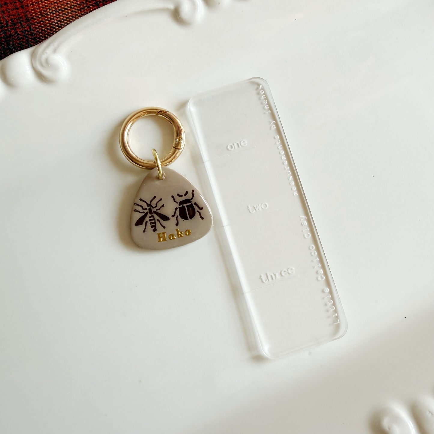 Stamped Bug Pet Tag