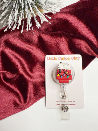 Christmas Beagle Badge Reel