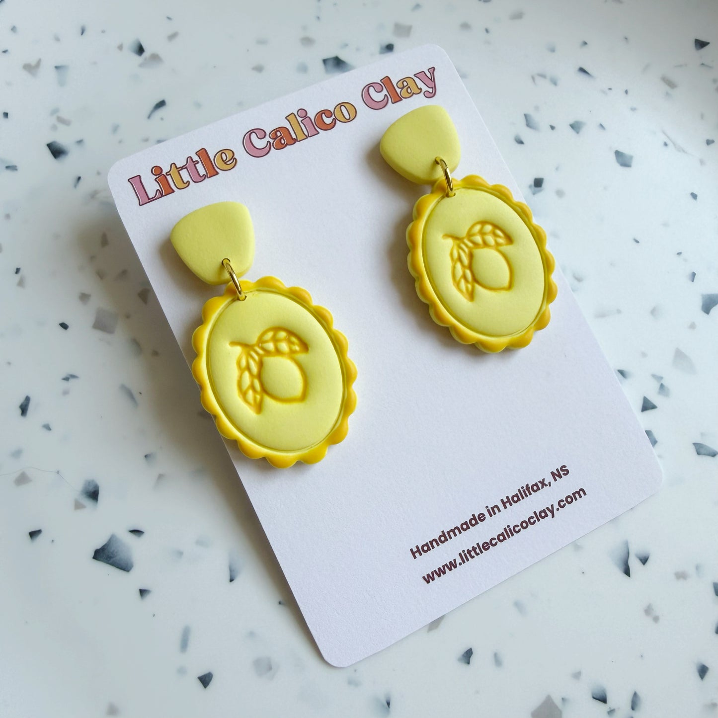 Monochrome Lemon Dangles