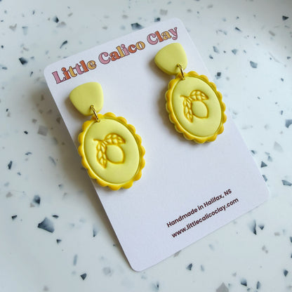 Monochrome Lemon Dangles