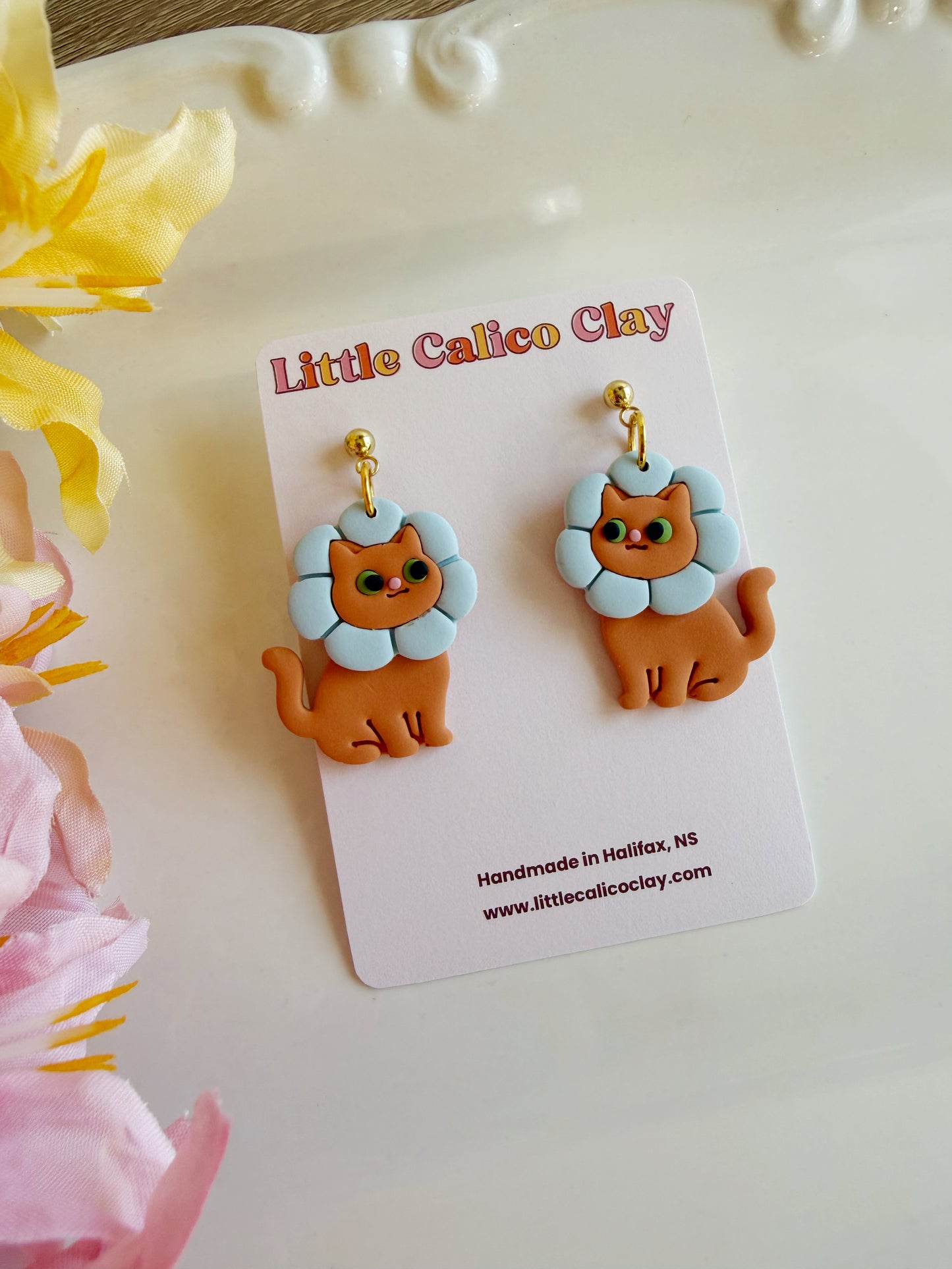 Flower Cat Dangles