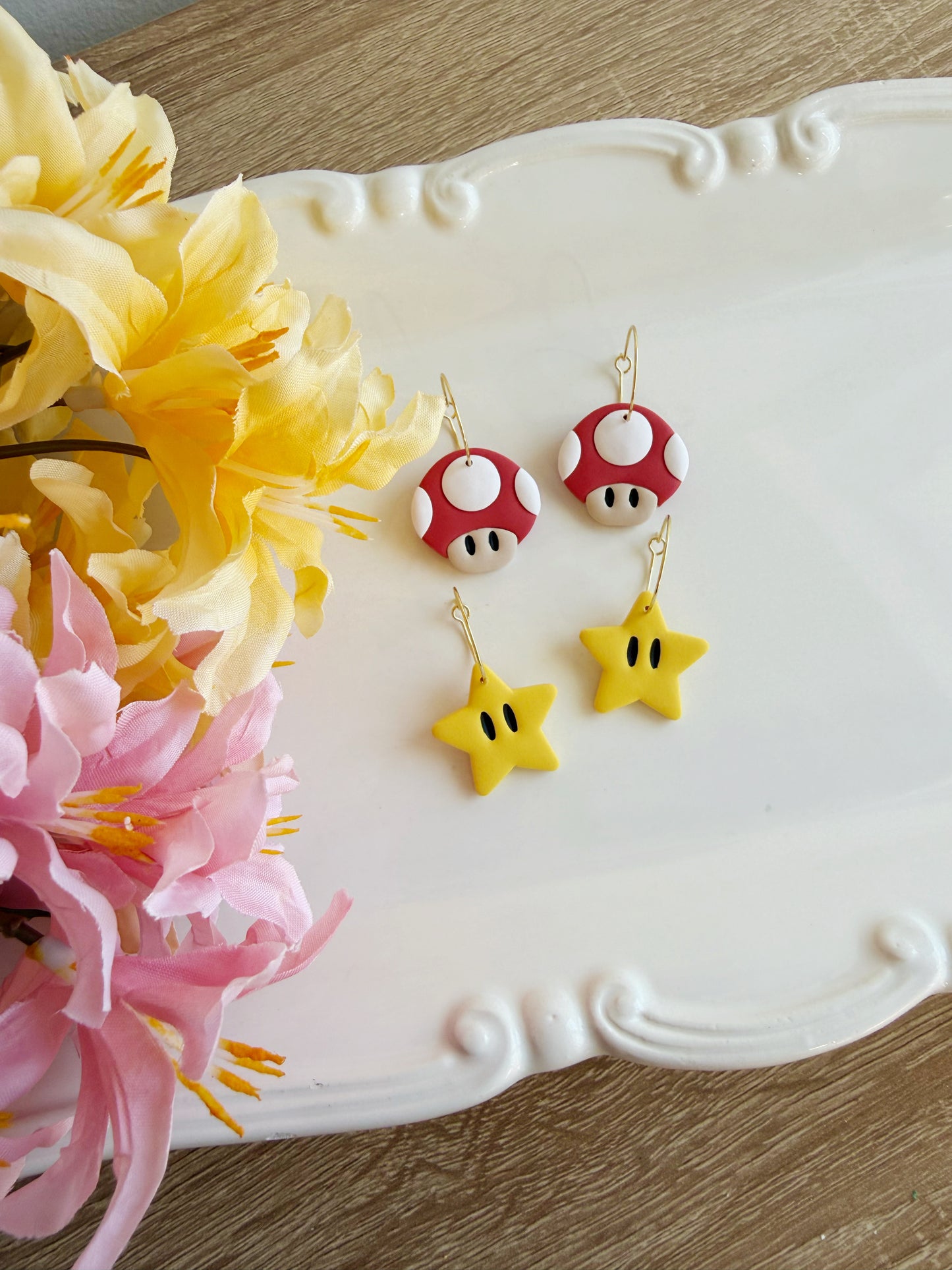 Mushroom and Star Hoops