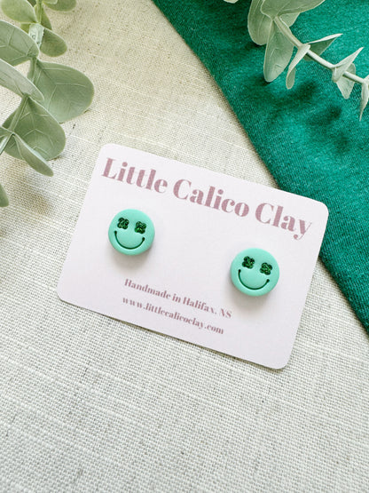 Happy Shamrock Studs