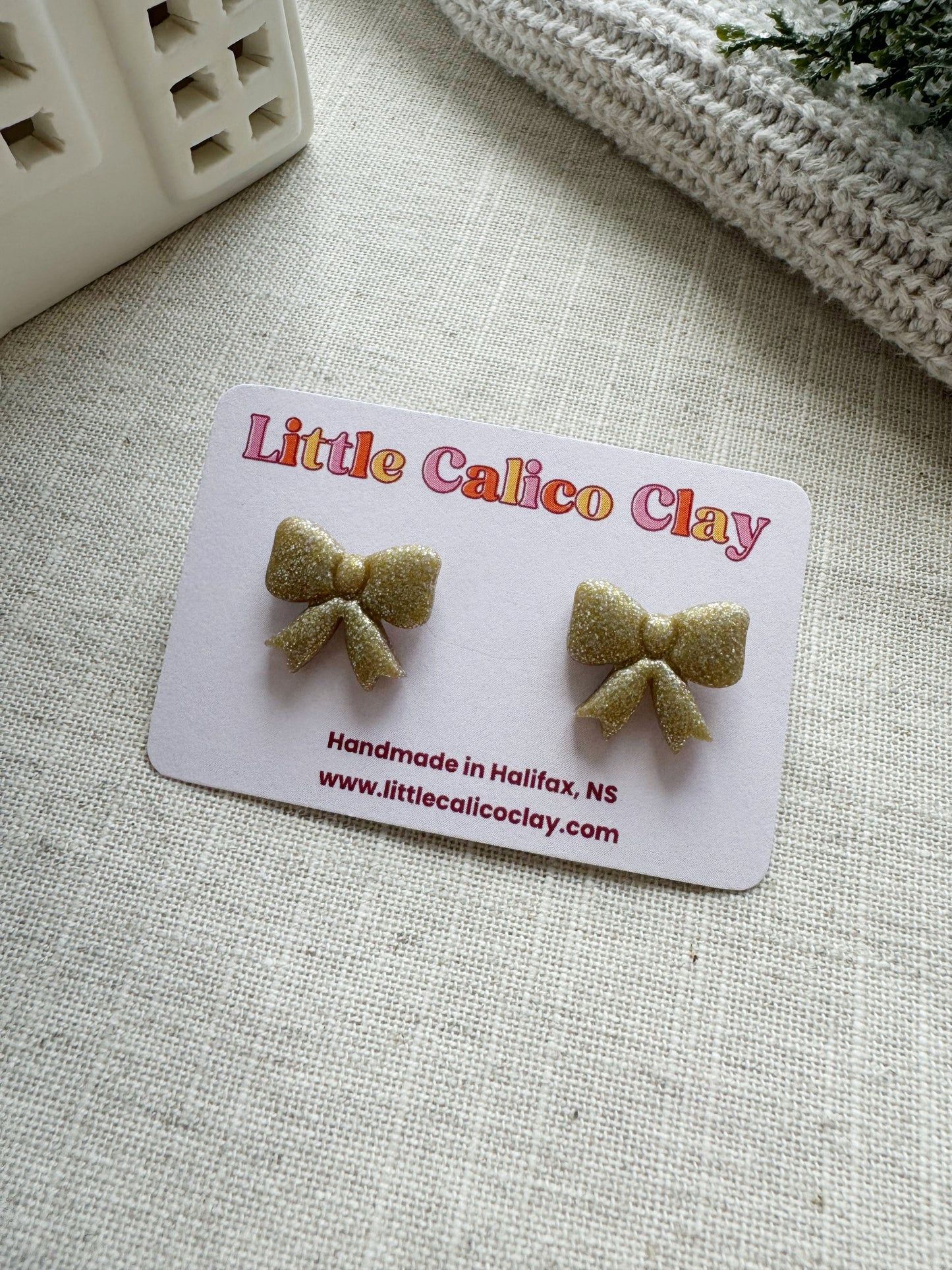 Holiday Bow Studs