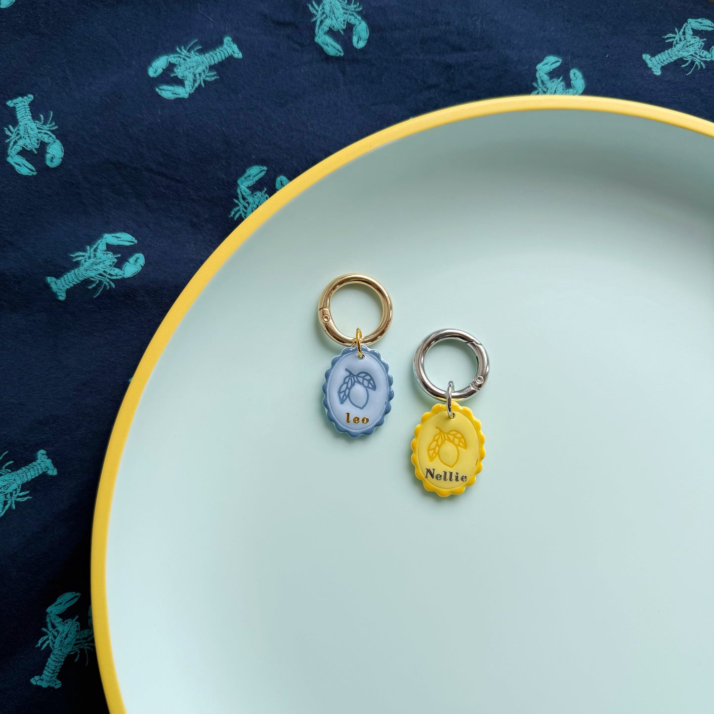 Monochrome Lemon Pet Tag