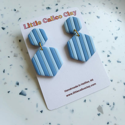 Striped Hexagon Dangles