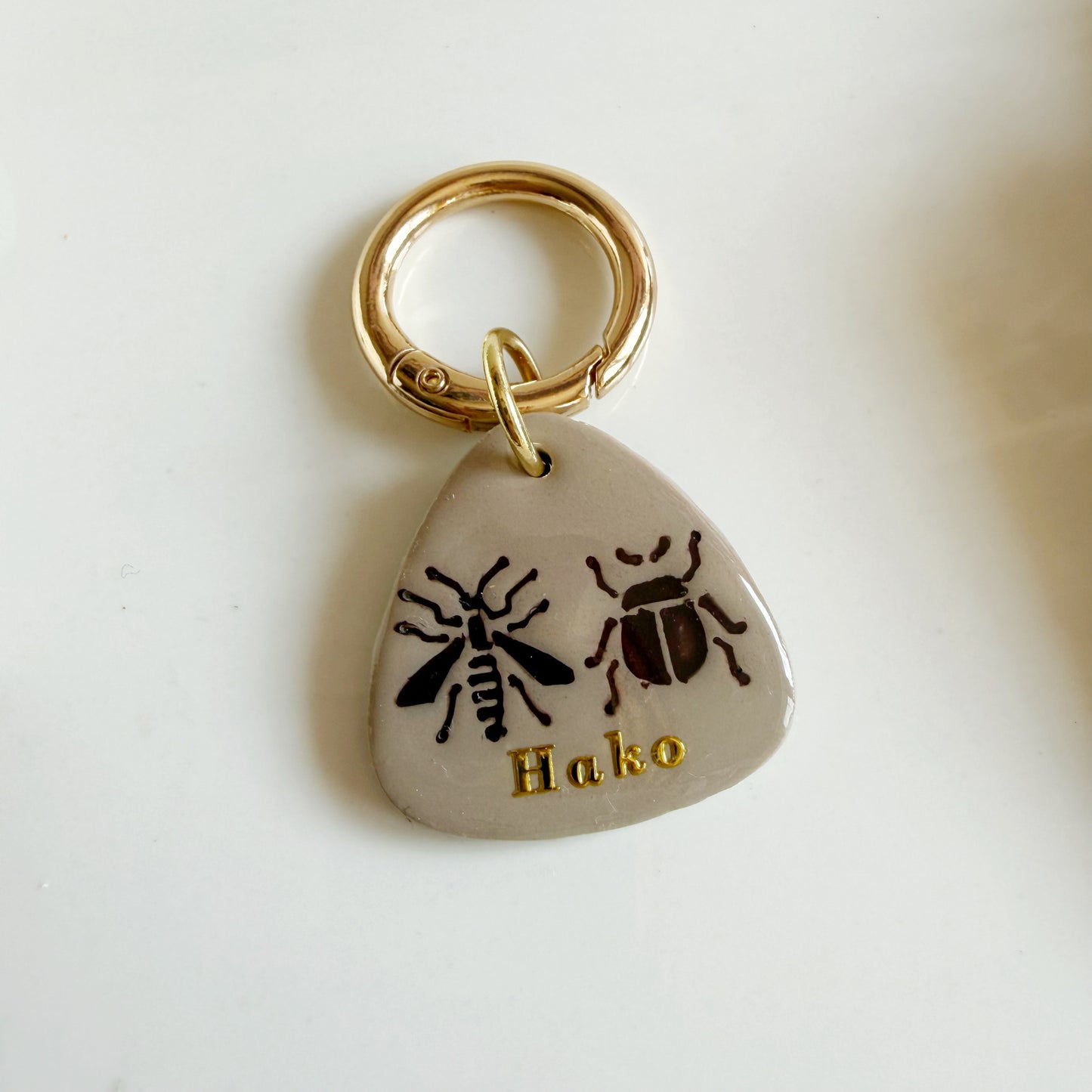 Stamped Bug Pet Tag