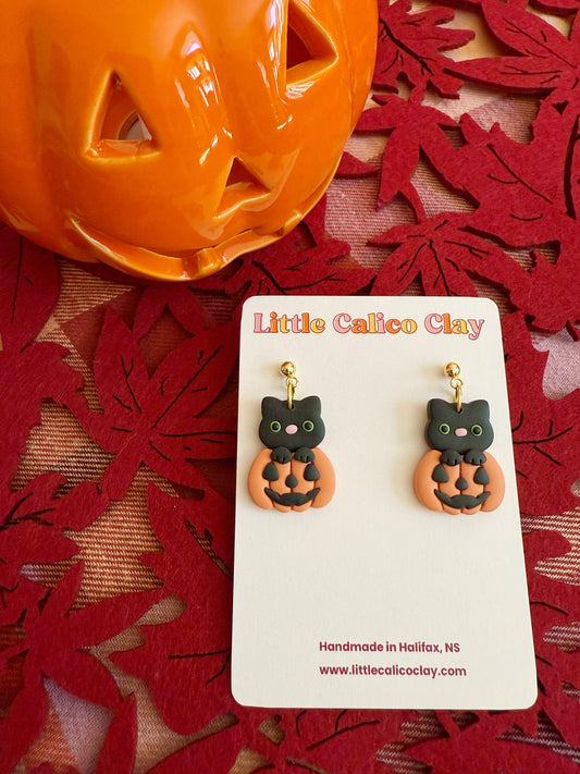 Pumpkin Kitten Dangles