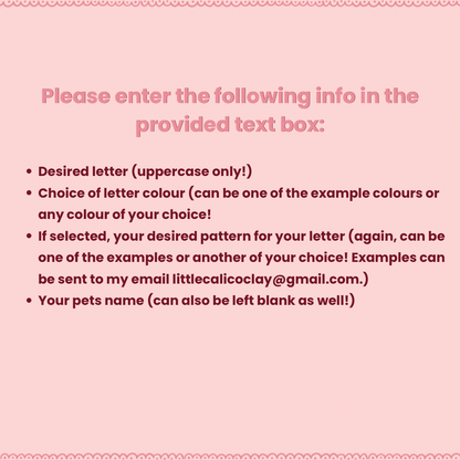 Bubble Letter Pet Tag