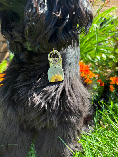 Sunflower Pet Tag