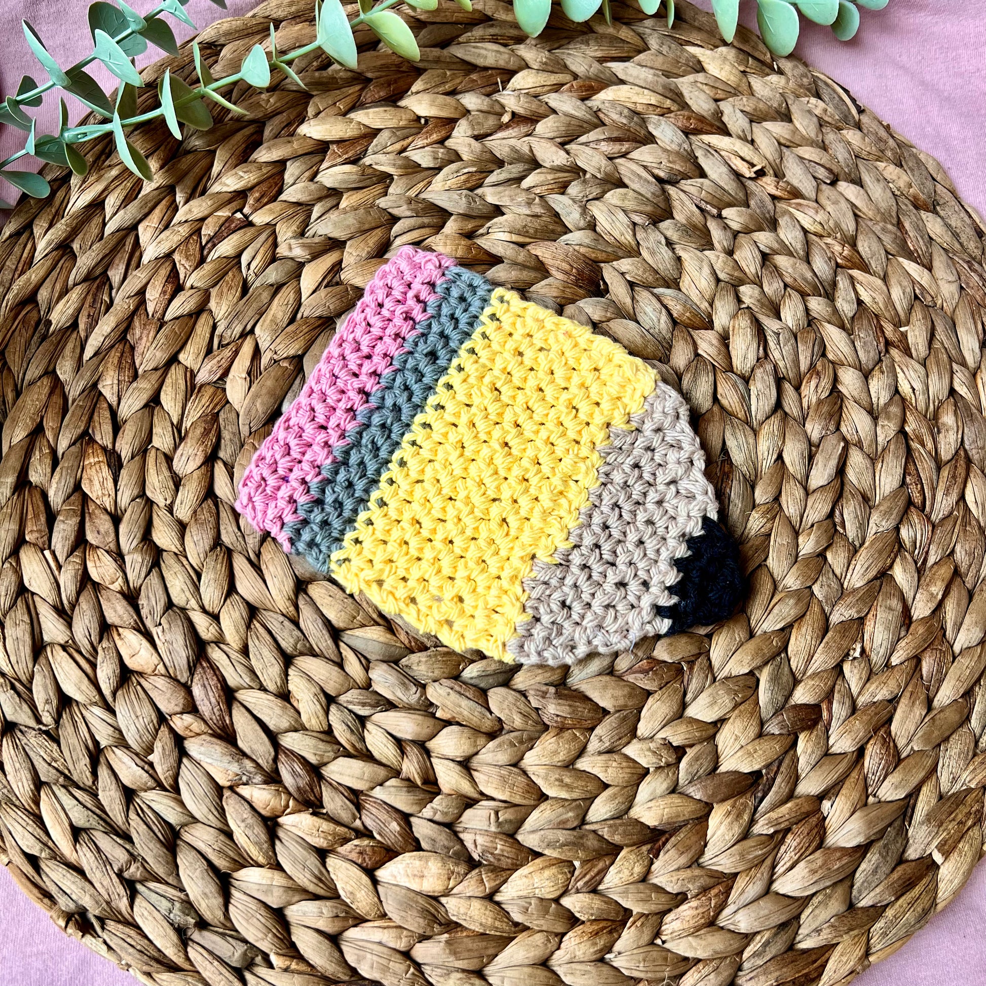 Pencil Crochet Coaster