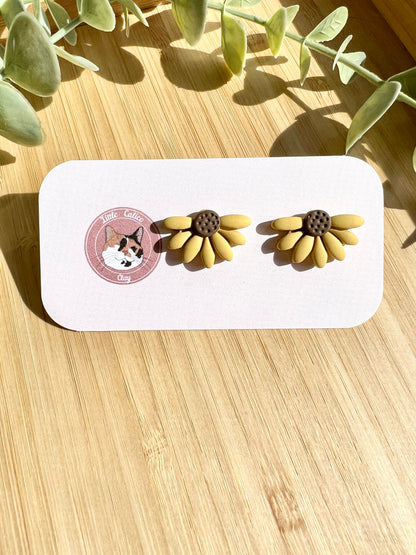 Half Sunflower Studs